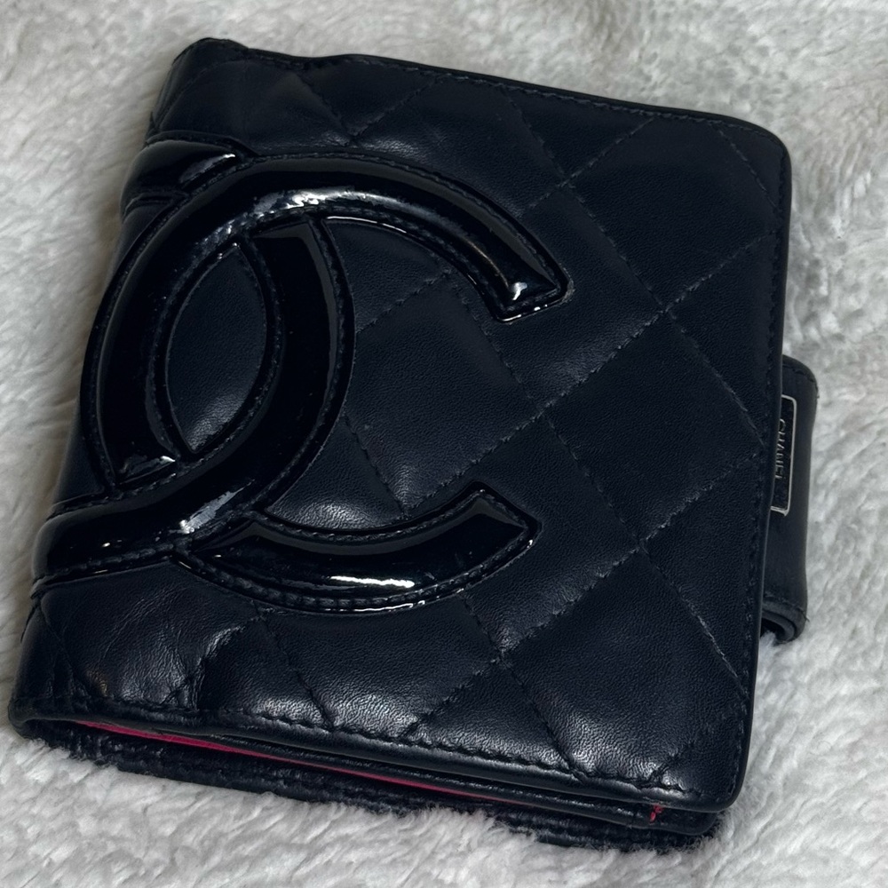 Authentic Chanel Black and Pink Wallet